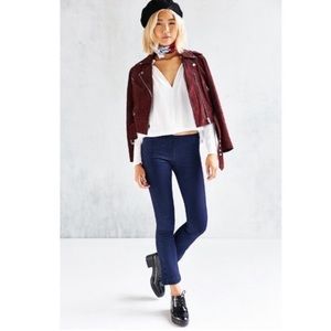 BDG Crop Kick Mini Flare Blue Jeans